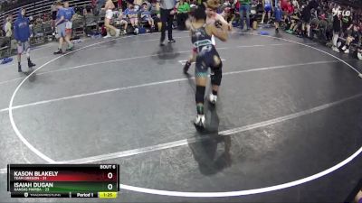 112 lbs Round 2 (6 Team) - Isaiah Dugan, Kansas Mamba vs Kason Blakely, Team Oregon