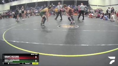 125 lbs Cons. Round 2 - Nick Hawbaker, Great Bridge vs Grant McCord, School Of Hard Knocks