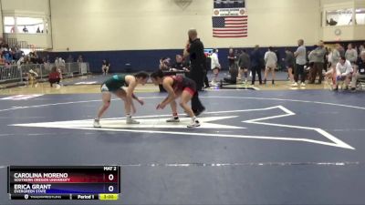 130 lbs Quarterfinal - Carolina Moreno, Southern Oregon University vs Erica Grant, Evergreen State