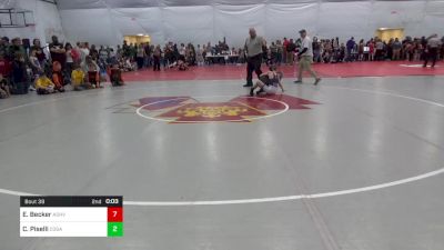 86 lbs Round Of 16 - Evan Becker, Ashville vs Christian Piselli, Cogan Station