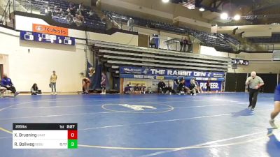 285 lbs Quarterfinal - Xavier Bruening, Unattached-Iowa State vs Regan Bollweg, South Dakota State