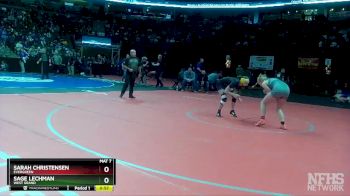 140 lbs Cons. Round 1 - Sage Lechman, West Grand vs Sarah Christensen, Evergreen