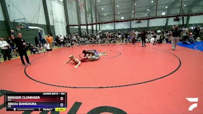 190 lbs Champ. Round 2 - Bridger Cloninger, WA vs Sekou Bangoura, WA