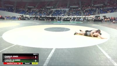 6A-157 lbs Cons. Round 5 - Carson Alvarez, South Medford vs Charlie Jones, Roseburg