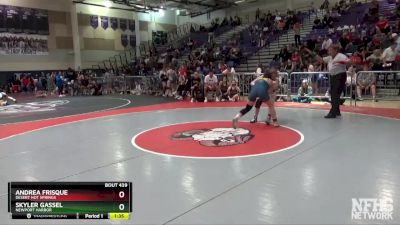 137 lbs Quarterfinal - Skyler Gassel, Newport Harbor vs Andrea Frisque, Desert Hot Springs