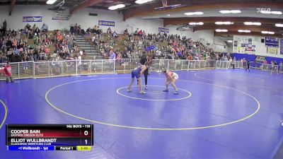 119 lbs Cons. Semi - Cooper Bain, Eastern Oregon Elite vs Elliot Wullbrandt, Clackamas Wrestling Club