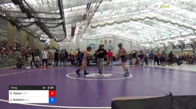 74 kg Round Of 64 - Dayton Racer, Utah Valley RTC vs Jordan Robison, University Of Northern Colorado- Unattached