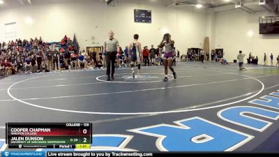 125 lbs Champ. Round 1 - Cooper Chapman, Wheaton College vs Jalen Dunson, University Of Wisconsin-Whitewater