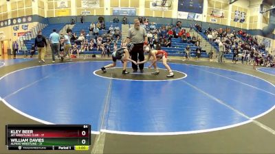 84 lbs Placement Matches (8 Team) - Kley Beer, Jet Wrestling Club vs William Davies, Alphas Wrestling