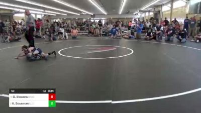 58 lbs Consi Of 16 #2 - Gunner Blowers, Unadilla vs Keagan Bousman, Elizabethville