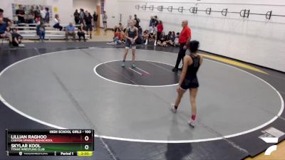 100 lbs Round 5 - Lillian Raghoo, Canyon Springs Highschool vs Skylar Kool, Titans Wrestling Club