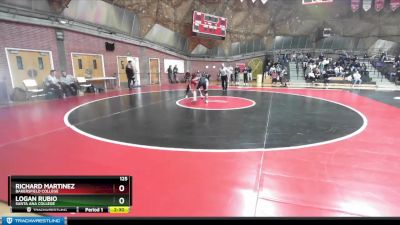 125 lbs Cons. Round 2 - Logan Rubio, Santa Ana College vs Richard Martinez, Bakersfield College