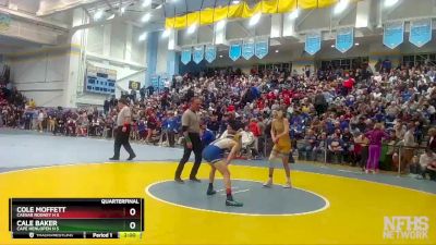 113 lbs Quarterfinal - Cole Moffett, Caesar Rodney H S vs Cale Baker, Cape Henlopen H S