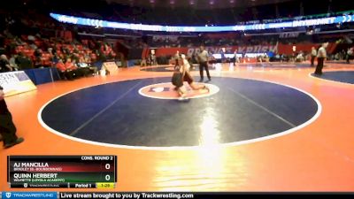 3A 182 lbs Cons. Round 2 - Quinn Herbert, Wilmette (Loyola Academy) vs AJ Mancilla, Bradley (B.-Bourbonnais)