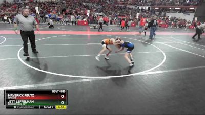 69 lbs Champ. Round 1 - Maverick Feutz, Ringers vs Jett Leffelman, Blue Demons-GET