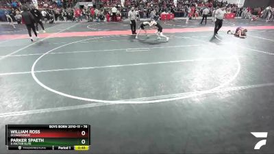 76 lbs Cons. Round 3 - Parker Spaeth, X-factor Elite vs William Ross, Oconomowoc