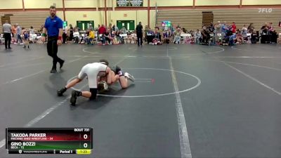 96-100 lbs Round 3 - Gino Bozzi, Beca vs Takoda Parker, Machine Shed Wrestling