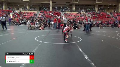 70 lbs 1st Place Match - Paco Chavez, Kingman County Wrestling Club vs Noah Kennedy, Thunderbird Wrestling Club