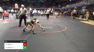 55 lbs Round Of 16 - Dawson Sees, Shikellamy vs Ari Brown, Oxford