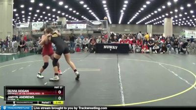 130 lbs Quarters & 1st Wb (16 Team) - Jaidyn Andrews, Ottawa vs Olivia Hogan, University Of The Cumberlands