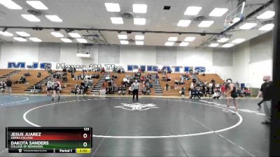 125 lbs Quarterfinal - Jesus Juarez, Sierra College vs Dakota Sanders, College Of Redwoods