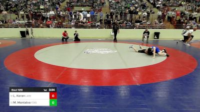 73 lbs Consi Of 8 #1 - Lucas Koran, Lassiter Jr Trojans Wrestling Club vs Matthew Montalvo, Forsyth Central Wrestling