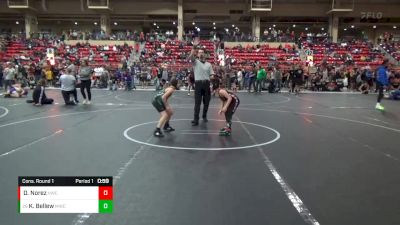 76 lbs Cons. Round 1 - Kayvin Bellew, Mulvane Wrestling Club vs Davian Norez, Hugoton Wrestling Club