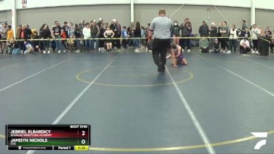 84 lbs Champ. Round 2 - Jebriel ElBardicy, Scanlan Wrestling Academy vs Jamisyn Nichols, CYA