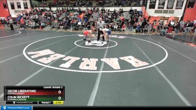 170 lbs Champ. Round 2 - Colin Bickett, Plainfield (SOUTH) vs Jacob Liberatore, Chicago (MARIST)