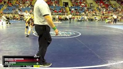 118 lbs Semis & 1st Wrestleback - Breanna Erickson, W4-Dickinson vs Ava Owens, E3-Fargo