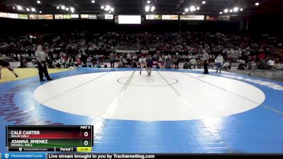 G 145 lbs Cons. Round 1 - Joanna Jimenez, Wendell Girls vs Cale Carter, Malad Girls