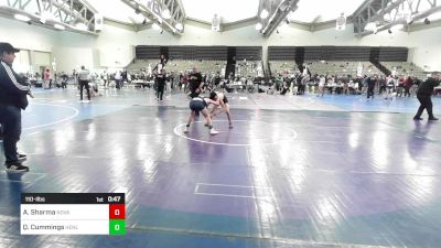 110-I lbs Consi Of 16 #2 - Aaryan Sharma, Nova Wrestling Club vs Quade Cummings, Henlopen Hammers