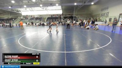 150 lbs Cons. Round 2 - Kinsey Byrge, Charger Wrestling Club vs Alysse Sharp, Uintah Girl`s Wrestling