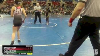 100 lbs Semis & 1st Wrestleback (8 Team) - Daniray Mayer, E1-Central Cass vs Alicia Kenfack, W2-Bismarck Legacy