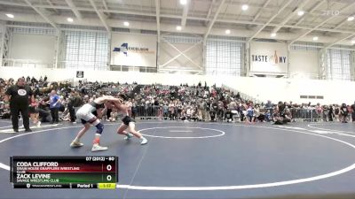 80 lbs Semifinal - Zack Levine, Savage Wrestling Club vs Coda Clifford, Grain House Grapplers Wrestling Club