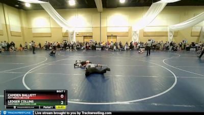 48 lbs Quarterfinal - Ledger Collins, Northside Wrestling Club vs Camden Balliett, Roy Wrestling Club