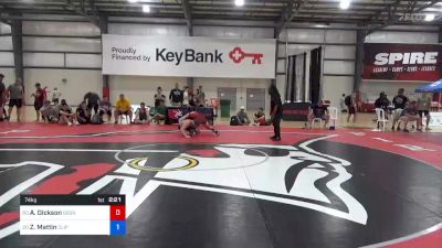 74 kg Consi Of 16 #1 - Andrew Dickson, George Mason vs Zack Mattin, Cliff Keen Wrestling Club