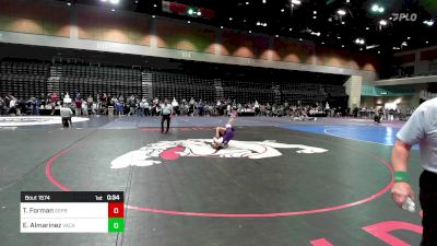 113 lbs Consi Of 8 #2 - Tobey Forman, Spanish Springs vs Eli Almarinez, Vacaville