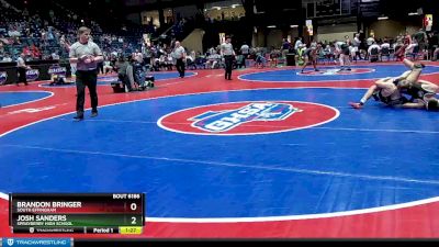 6A-132 lbs Semifinal - Josh Sanders, Sprayberry High School vs Brandon Bringer, South Effingham