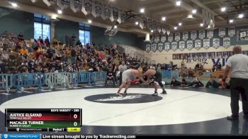 285 lbs 1st Place Match - MaCaleb Turner, Murrieta Valley vs Justice ElSayad, Temecula Valley