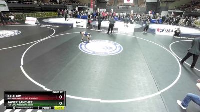 56 lbs Quarterfinal - Kyle Kim, Red Star Wrestling Academy vs Javier Sanchez, Top Dog Wrestling Club