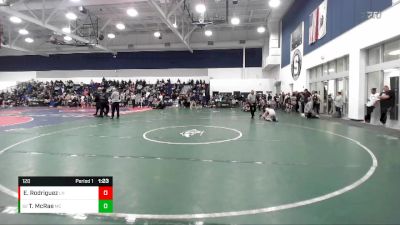 120 lbs Champ. Round 3 - Teagan McRae, Mira Costa vs Elias Rodriguez, La Habra