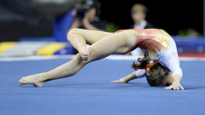 Ragan Smith finishes her floor routine
