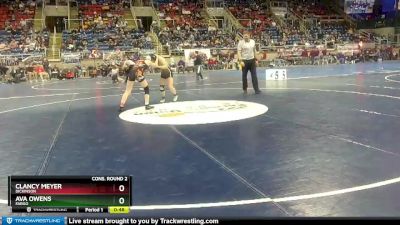 115 lbs Cons. Round 2 - Clancy Meyer, Dickinson vs Ava Owens, Fargo