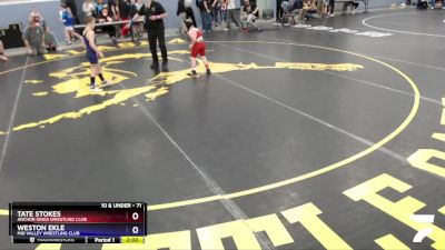 71 lbs Round 1 - Tate Stokes, Anchor Kings Wrestling Club vs Weston Ekle, Mid Valley Wrestling Club