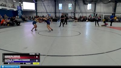 116 lbs Cons. Round 2 - Natalia Carrillo Mancera, Augustana (IL) vs Addison Drews, Wisconsin Stevens Point