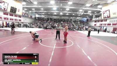 285 lbs Cons. Round 7 - Delbert Navrkal, Spring Valley vs Tevita Ta`ase, Mesa Mountain View