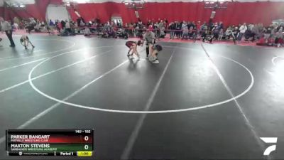 102 lbs Cons. Round 2 - Parker Bangart, Mayville Wrestling Club vs Maxton Stevens, Sarbacker Wrestling Academy