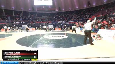 3A 152 lbs Champ. Round 1 - Harrison Konder, Downers Grove (North) vs Jermaine Butler, Flossmoor (Homewood-F.)