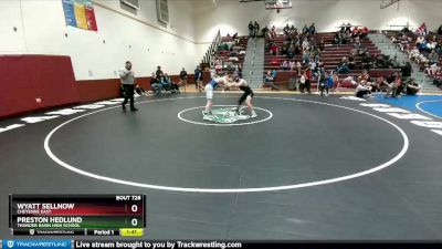 138 lbs Semifinal - Wyatt Sellnow, Cheyenne East vs Preston Hedlund, Thunder Basin High School